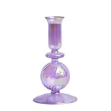Popxstar 1pc Glass Vases Nordic Candlestick Wedding Decoration Christmas Decoration Candle Stick Holder Home Decor Flower Vase