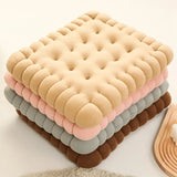 Popxstar Biscuit Shape Plush Cushion Soft Creative Pillow Chair Seat Pad Decorative Cookie Japanese Tatami Back Cushion Sofa Pillows