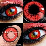 1 Pair Colored Contact Lenses for Cosplay Red Anime Eyes Lenses Halloween Blue Eyes Contact Yearly Green Beauty Lenses