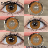 1 Pair Color Contact Lenses for Eyes Fashion Color Eye Lens Brown Eye Lenses Gray Pupils Lens Yearly Soft Lenses