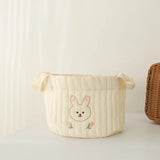 Popxstar INS Cute Baby Diaper Storage Bag Baby Supplies Toys Clothes Storage Bag Cotton Embroidery Multifunctional Mommy Storage Basket
