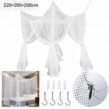 Summer Four Door Quadrate Curtain Without Bracket for Home Outdoor Bed Canopy Easy Installation