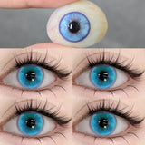 1pair Anime Cosplay Contact Lenses Color Contact Lenses for Eyes Pink Lenses Blue Pupils Halloween Beauty Makeup Contacts
