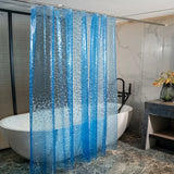Popxstar Thick PEVA Clear Shower Curtain with 12Hooks Waterproof Bathtub Bathing Cover Mildewproof Modern Bathtub Partition Curtain