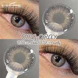 Myopia Lenses 2 Pcs Natural Color Contact Lense with Prescription Blue Gray Lenses Brown Eyes Contact Yearly Green Lens