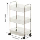Clear Box Mobile Trolley Storage Cart 3 Tier Home Organize Multi Layer Storage Rack Large Capacity Multi-functional