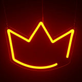 Popxstar  Crown LED Neon Light Sign Decoration, Minimalist Art Neon Light Ornament, Suitable for Parties, Birthdays, Rooms, Bar Decoration