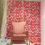Popxstar Pink Silk Rose Flower Wall Artificial Flower for Wedding Decoration Flower Wall BabyShow Wedding Christmas Home Backdrop Decor