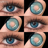 1 Pair Multicontacts for Woman y2k Korean Style Fashion Eye Lenses Blue Eye Color Contacts Purple Lenses Gray Natural Lens
