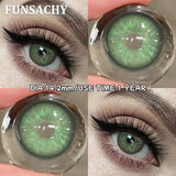 1 Pair Colored Brown Contact Lenses for Eyes Natural Soft Lens Women Makeup Lens Cosmetics Gray Pupils Yearly Daily Use