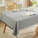Popxstar  French Cream Style Fabric Dining Table Cloth High-end Decorative Cloth Photo Tablecloth Thickened Cotton and Linen Style