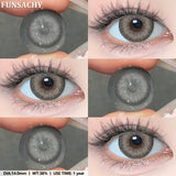 Popxstar  1 Pair Black Series Contact Lenses for Eyes Big Blakc Eyes Softlens Beautiful Pupils Natural Brown Lens Yearly Cosmetic