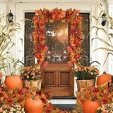 Popxstar 2M Artificial Fall Maple Leaf Garland Fake Plants Autumn Decor Leaves Vine for Thanksgiving Halloween Festivals Wedding Decora