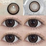 2PCS Brown Contact Lenses with diopters Natural Big Pupils cosmetics Beautiful Annual Color Contact Lenses  Fast Shipping