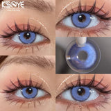 Popxstar  1Pair Myopia Colour Contacts Lenses Prescription Myopia Circular Green  Eye Blue Lenses Makeup Beauty Pupil Gray Eyes