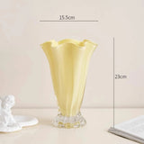 Vegetable glass vase transparent hydroponics dried flowers flower arrangement ornament desktop decoration living room home