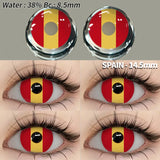 Popxstar 1 Pair Colored Contact Lenses Cosplay Colorful Contact Blue Eyes Contact Anime Red Lenses Halloween white Lenses