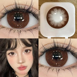 2PCS Brown Natural Colored Eyes Lenses Beauty Pupils Korean Lenses with Myopia Graduation Yearly Cosmetics Fast Shipping