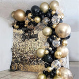 Popxstar Black Gold Balloon Garland Arch Kit Confetti Latex Balloon 30th 40th 50th Birthday Party Balloons Decorations Adults Baby Shower