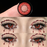 Cosplay Contact Lenses Sharingan Cosmetics Red Contact Lenses Halloween Big Eyes White Lenses Cosplay Black Lenses 15.0mm