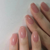 Popxstar 24 Short Square Press on Nails Solid Colored Fake Nails, Paired with 1 Piece of Jelly and 1 Nail File