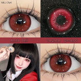 1Pair Hot Selling Cosplay Color Contact Lenses for Eyes Red Lenses Degree 0 to -8.00 Anime Beauty Pupil Fast Shipping