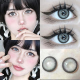 Popxstar Color Contact Lenses with Diopters Korean Eye Contacts Lenses Colorcon Black Lenses High Quality Natural Optical Lenses