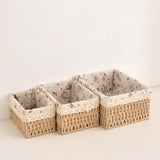 Popxstar burr basket idea Woven Storage Baskets Organizers Kitchen Sundries Storage Baskets Cosmetics Snack Storage Box Desktop Organizer Container