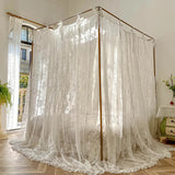 Summer Princess Palace Mosquito Net without Frame Romantic Three-door Lace Bed Curtain Home Decor