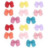 16pcs Fashion Style Soft Fabric Pet Hair Clip Multicolor Mini Size Dog Bow Tie Lightweight Bow Shaped Pet Bow Clip Pet Styling