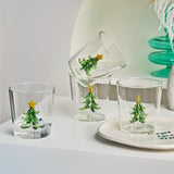 Popxstar 1pc Christmas Tree Mug Cute Cup Glass Cups  Glass Mug  Coffee Mug Home Decoration Christmas Gift Christmas Decoration 300ml