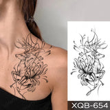 Popxstar Waterproof Temporary Tattoo Sticker Japanese Phoenix Flame Flash Tatto Feather Totem Body Art Arm Leg Waist Fake Tatoo Men Women