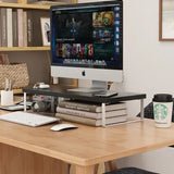 Popxstar Computer Monitor Elevated Monitor Base Home Office Storage Rack Computer Desktop Creative Storage Rack Office Storage Supplies