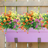 Popxstar spring decor 5PCS Artificial Flowers for Outdoor Decoration Spring Summer Decoration UV Resistant Plastic Greenery Shrubs Home Garden Decor