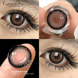 Popxstar  Color Contact Lenses for Eyes 1 Pair Gray Fashion Cosmetic Lenses Green Pupils Gray Natural Eye Contacts Women Eye Lens