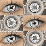 Popxstar  Halloween cosplay color contact lenses for eyes black/red/white Anime Accessories colorful fashion lenses