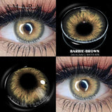 Popxstar  Natural Colored Contacts Lenses Brown 2pcs Contacts Beautful Pupils Color Contacts Yearly Makeup Cosmetic Contact Lens