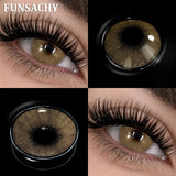 Popxstar  New Contact Lenses Natural Brown Eye Makeup Contacts Grey Color Lens Korean Softlens Yearly Cosmetics for Women