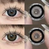 Contact Lenses Cosmetic Brown Gray Softlens Kawaii Contacts for Eye Beauty Makeup