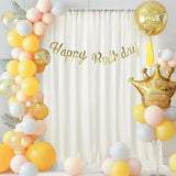 Popxstar  2pcs 5ft x10ft Chiffon Backdrop Curtains, 2 Layer Sheer Fabric Backdrop Drapes Drapes for Bridal Shower Wedding Arch Party Decor