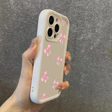 Popxstar Pink Bow Knot Silicone Phone Case For Xiaomi Redmi Note 14 13 12 11 Pro Plus 5G 12S 11S Redmi 13C 14C 13 4G Candy Soft Cover