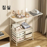 Popxstar Multi Layer Kitchen Cart Side Cabinets Moving Cabinet Multi-Functional Extension Design Handcart Kitchen Microwave Storage Cart