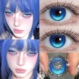 2PCS Red Contact Lens For Myopia Blue Cosplay Myopia Colored Contact Lenses Fashion Soft Contacts Lenses