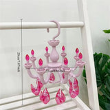 Popxstar Plastic Princess Style Beautiful Drying Rack Multi-functional Underwear Socks Clip Clothes Hanger Dryer Towels Cloth Drying Rack