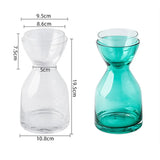 Popxstar  850ml Face Shaped Glass Water Bottle Set Creativity Abstract Kitchen Lemon Cold Water Kettle Beverage Juice Jug Set Home Decor