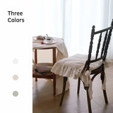 Popxstar 2pcs Ruffled Square Cushion Cover Solid Color Soft Breathable Cute Plain Home Decor Dining Chair Boho Style 100% Cotton Cottage