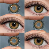 1 Pairs Contact Lenses High Quality Brown Cosmetics for Party Colorful Contacts Lens Yearly Use Natural Soft Pupil