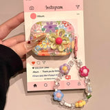Popxstar Luxury Summer Flower Earphone Case For AirPods 4 1 2 3 Pro 2021 Wireless Bluetooth Headset TPU Flower Protective Cover