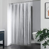 Popxstar Thick PEVA Clear Shower Curtain with 12Hooks Waterproof Bathtub Bathing Cover Mildewproof Modern Bathtub Partition Curtain