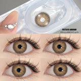 Popxstar  1 Pair Myopia Colored Contact Lenses for Eyes Brown Lens Blue Eye Lenses With Diopters Prescription Fashion Lenses